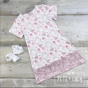 Pete + Lucy teacup print dress